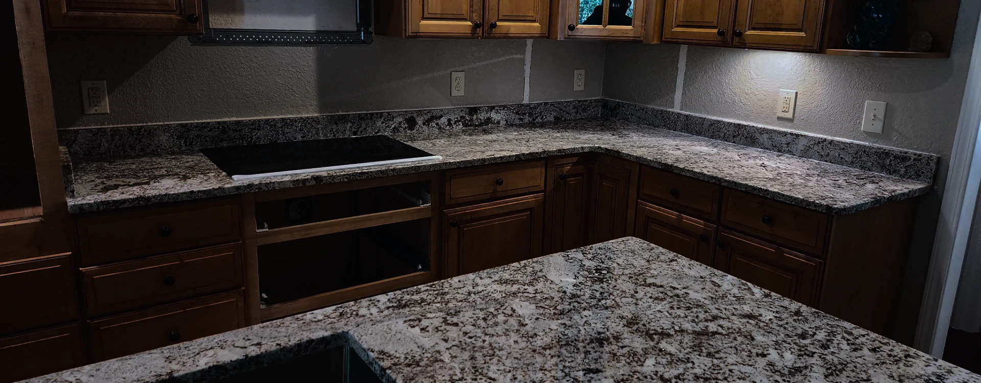 a recently installed custom countertop